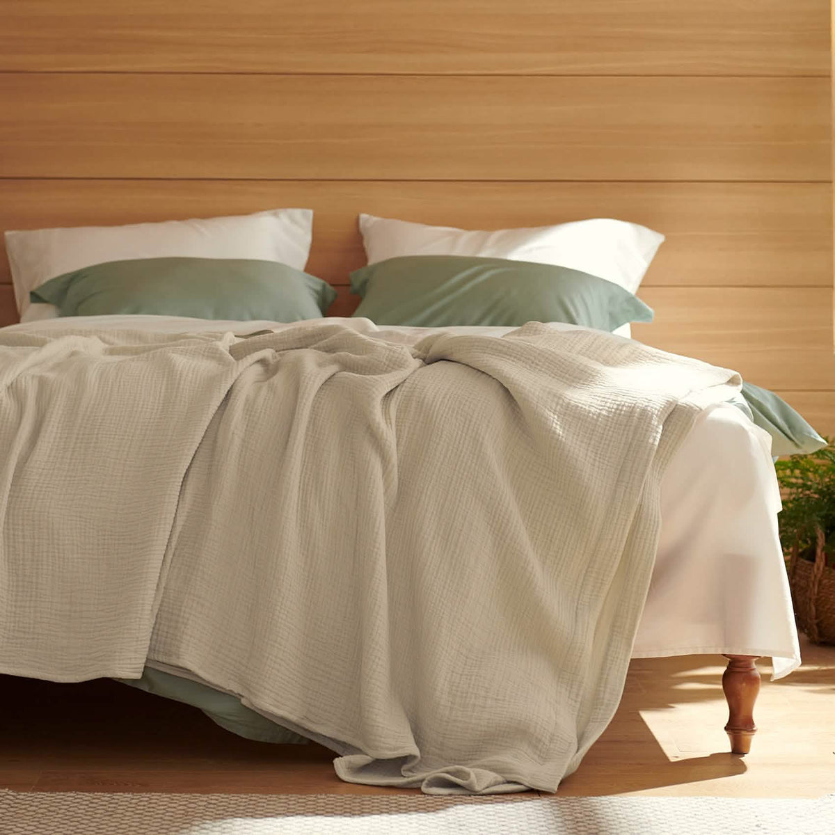 100% Cotton Gauze Spring Throw Blanket