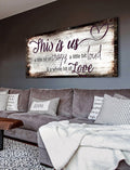 Family Wall Art: This Is Us A Little Crazy V2 (Wood Frame Ready To Hang)
