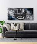 Family Wall Art: Time Spent With Family V2 (Wood Frame Ready To Hang)