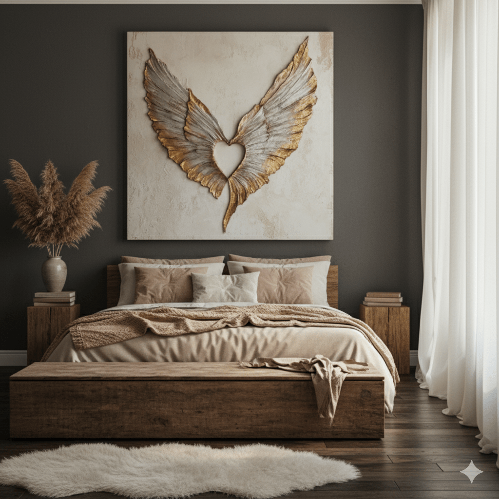 Wings of Love V7 – Angel Wings Wall Art for a Serene & Elegant Home